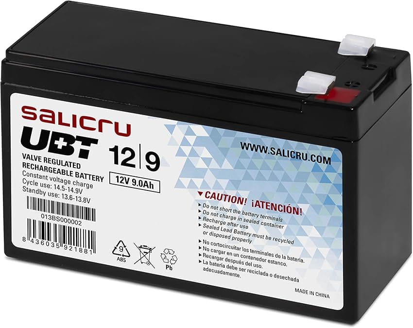 Imagen de Salicru UBT 12/9 Batería UPS 9aH 12V en OfertitasTOP