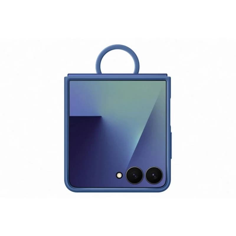 Imagen de Samsung Funda silicona con anillo azul para Z Flip7 📱 en OfertitasTOP
