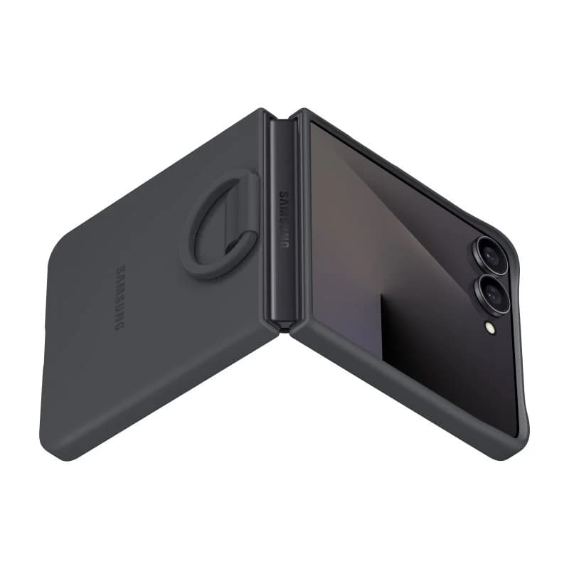 Imagen de Samsung Funda Silicona con anillo negra para Z Flip7 📱 en OfertitasTOP