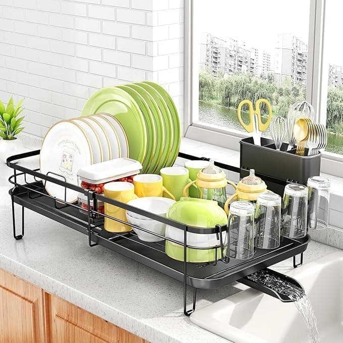 SAYZH Escurridor de Platos Extensible con Soporte 🍽️