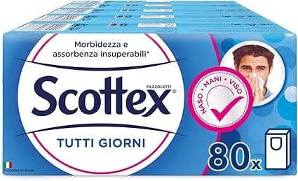 Scottex Pañuelos Diarios, 10x8 Paquetes, 1880 g 🧻