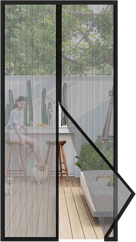 Sekey Mosquitera magnética para puerta 160 x 230 cm 🪟