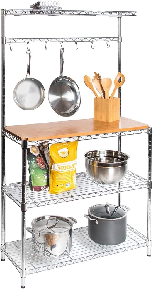 Seville Classics Rack de Cocina en Zinc, 35,6 x 91,4 cm 🍽️