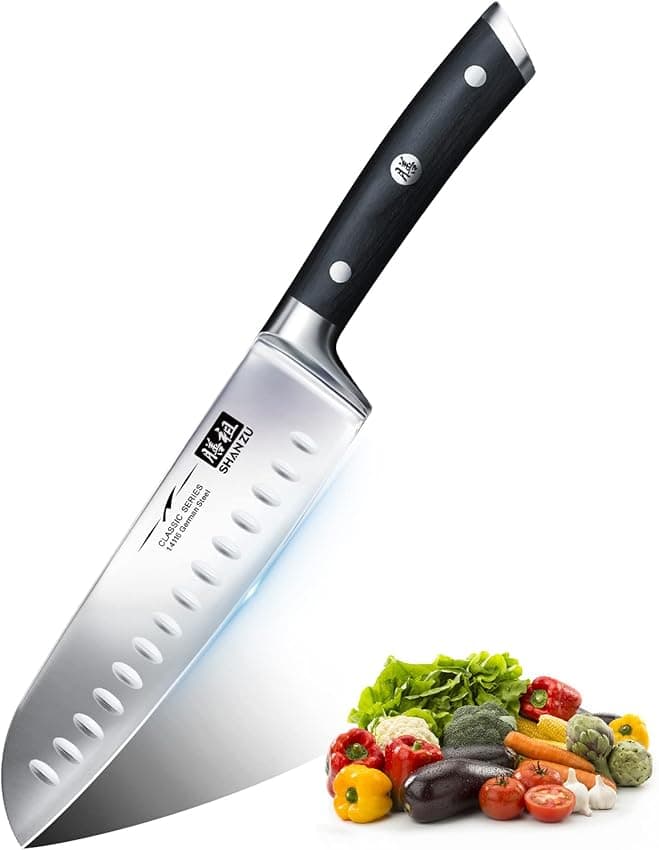 SHAN ZU Cuchillo Santoku 18 cm, Santoku
