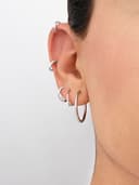 Thumbnail 4 de SINGULARU Pendientes Aro Ank, baño de rodio 💍