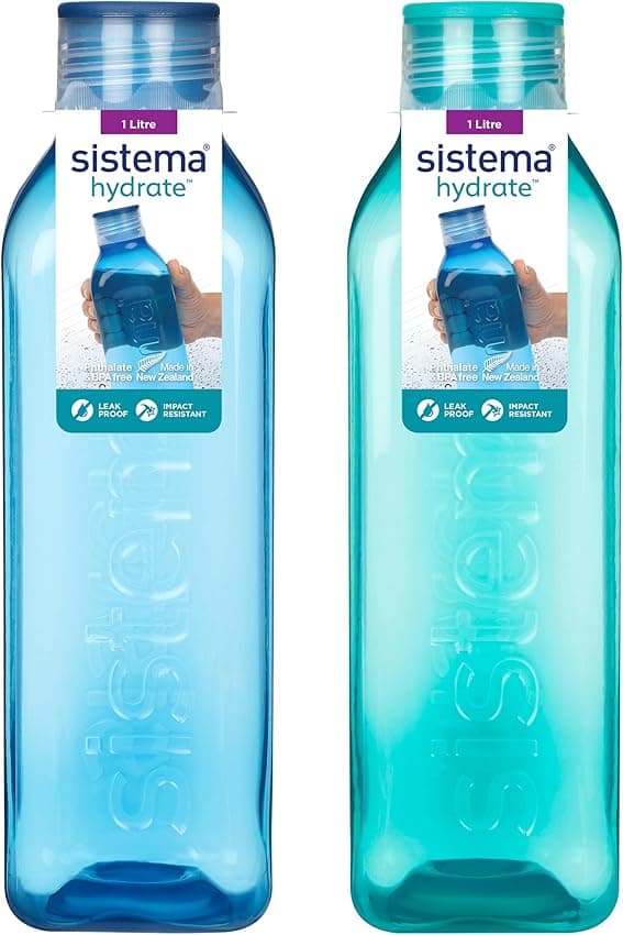 Sistema 1L Square Bottle ECOM - Pack de 2 🧴