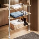 Thumbnail 2 de SoBuy Perchero Telescópico Ajustable con Baldas y Barras 🧥