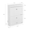 Thumbnail 2 de SoBuy Zapatero Estrecho FSR78-L-W para Entrada 🥿