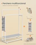 Thumbnail 3 de SONGMICS HOME ⚙️ Perchero Metálico con Ruedas y Ganchos