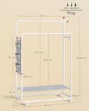 Thumbnail 6 de SONGMICS HOME ⚙️ Perchero Metálico con Ruedas y Ganchos