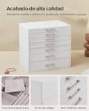 Thumbnail 3 de SONGMICS Joyero Gran Capacidad Blanco/Gris 🧳