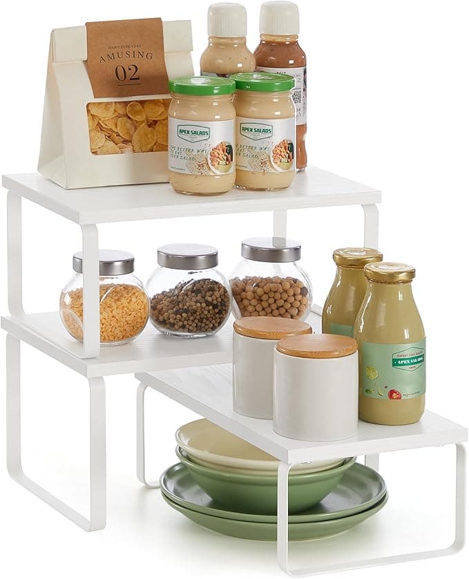 SONGMICS Juego de 3 Estantes para Especias, Organizador Extensible 🧂