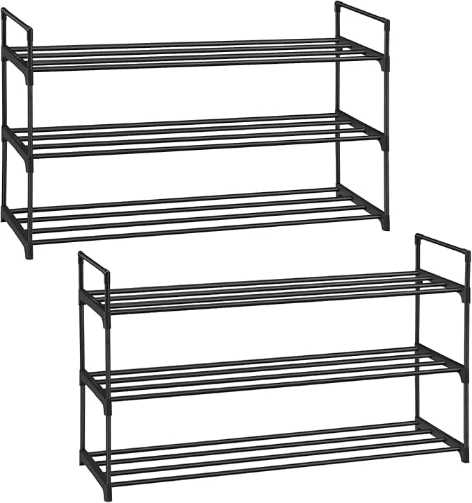 SONGMICS Juego de 2 Zapateros de 3 Niveles 🥿 Negro
