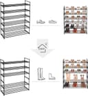 Thumbnail 6 de SONGMICS Juego de 2 Zapateros de 3 Niveles 🥿 Negro