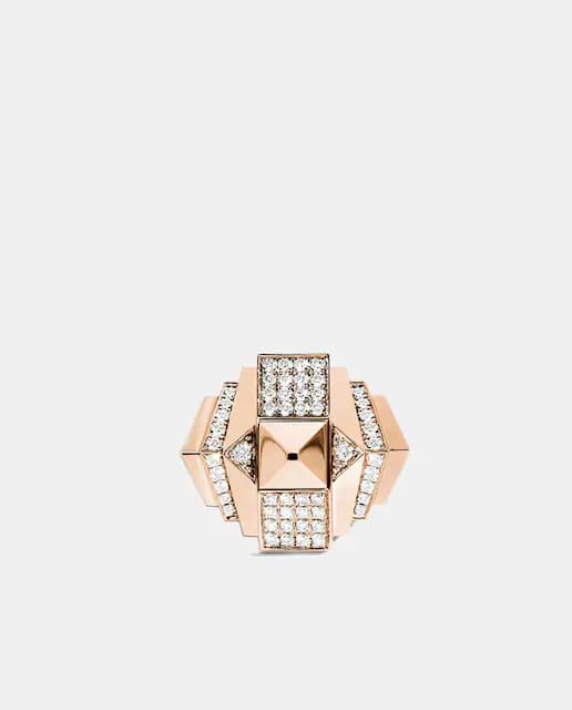 Imagen de STATEMENT Anillo Pyramid Rockaway de oro con diamantes 💍 en OfertitasTOP