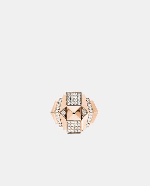 Imagen de STATEMENT Anillo Pyramid Rockaway de oro y diamantes 💍 en OfertitasTOP