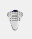 Thumbnail 1 de STATEMENT Anillo Unchained de plata con diamantes y tanzanita 💍