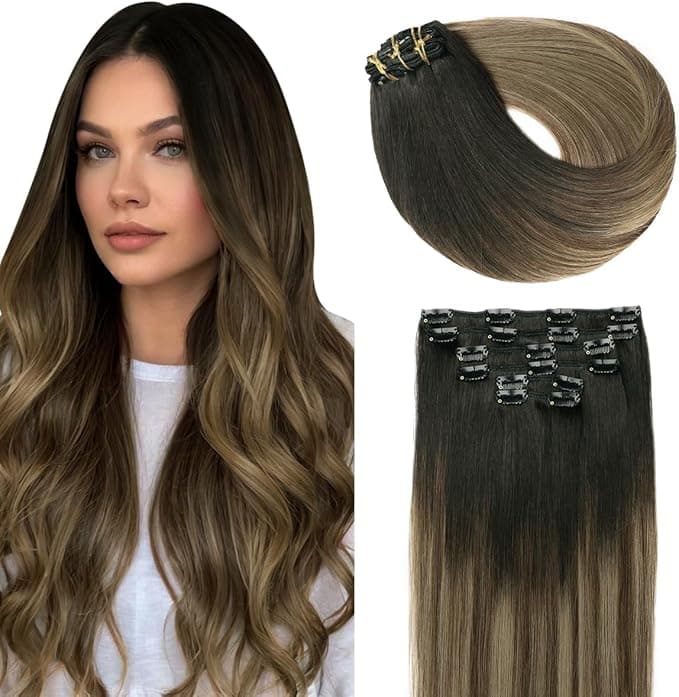 SURNEL Extensiones de Clip Pelo Natural Remy 45cm✨