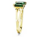 Thumbnail 2 de Swarovski Anillo Matrix rectangular verde, baño oro 💍