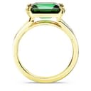 Thumbnail 3 de Swarovski Anillo Matrix rectangular verde, baño oro 💍