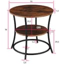 Thumbnail 2 de TecTake® Mesa Auxiliar Industrial en Madera Oscura 🪑