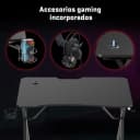 Thumbnail 2 de Tempest Shelter Mesa gaming 120×60 cm RGB negra 🪑