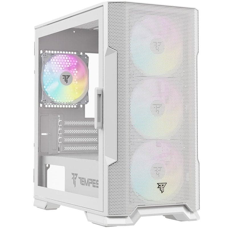 Imagen de Tempest Stockade ARGB M-ATX Cristal Templado USB 3.0 Blanca 🖥️ en OfertitasTOP