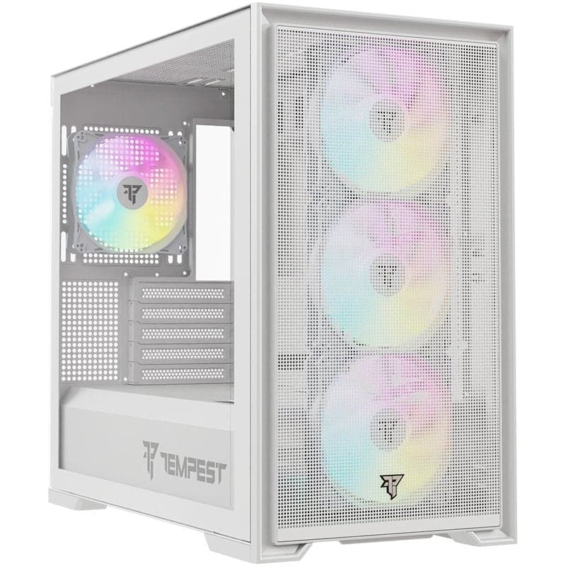 Imagen de Tempest Stronghold ARGB caja M-ATX blanca con cristal 📦 en OfertitasTOP