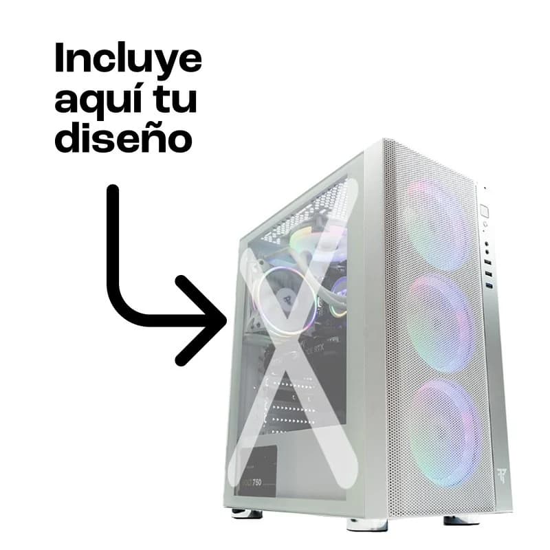 Imagen de Tempest Umbra RGB Torre ATX blanca con cristal personalizable 🖥️ en OfertitasTOP