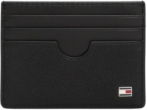 Tommy Hilfiger Tarjetero Flag con logotipo, negro 👝