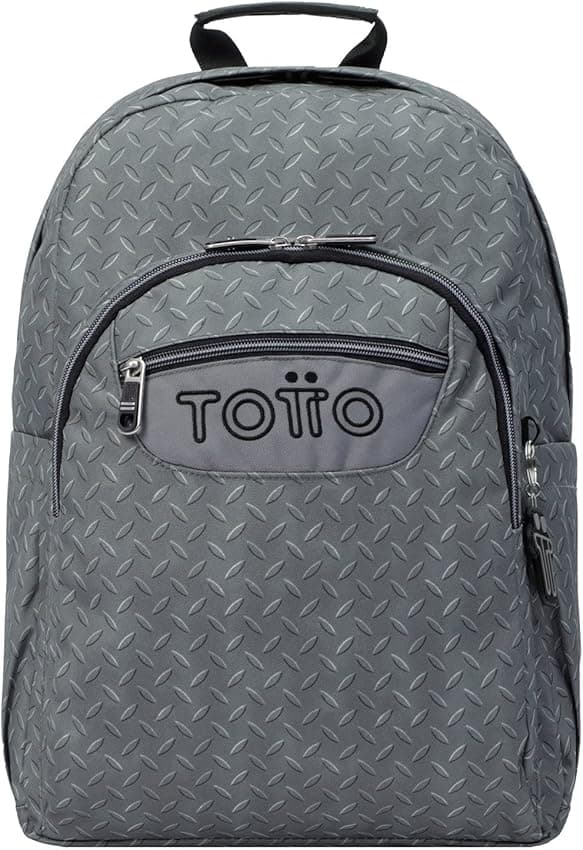 Imagen de TOTTO Acuareles mochila escolar 20 L Gris Metálico en OfertitasTOP