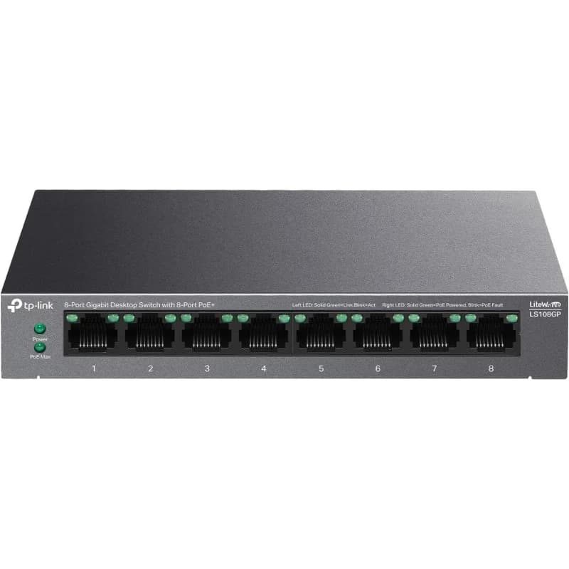 Imagen de TP-Link LS108GP Switch 8 Puertos Gigabit PoE+ 250 m 📶 en OfertitasTOP