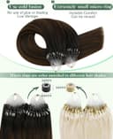 Thumbnail 2 de Ugeat Extensiones Micro Ring Pelo Natural Marrón Balayage 💇‍♀️