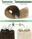 Thumbnail 2 de Ugeat Extensiones Micro Ring Pelo Natural Balayage 50cm 💇‍♀️