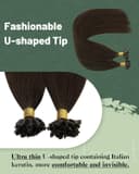 Thumbnail 1 de Ugeat Extensiones Pelo Natural 35cm Castaño Chocolate 💇‍♀️