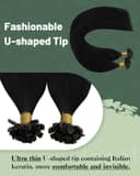 Thumbnail 1 de Ugeat Extensiones de Pelo Natural Liso Queratina 🖤 40cm