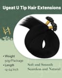 Thumbnail 2 de Ugeat Extensiones de Pelo Natural Liso Queratina 🖤 40cm