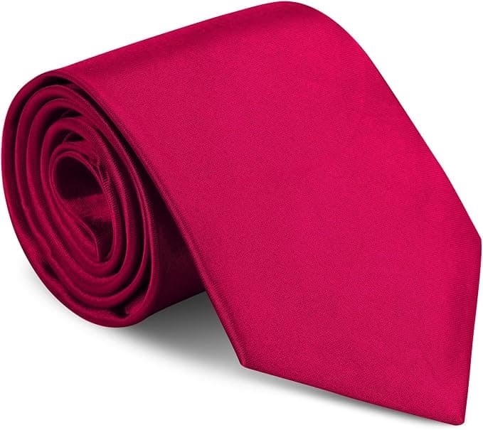URAQT Corbata de Hombre 8cm Color Sólido✂️ para Fiesta y Oficina