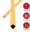 Thumbnail 3 de URAQT Corbata Hombre clásica ✨, 8cm, amarilla dorada