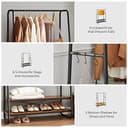 Thumbnail 5 de VASAGLE Perchero Burro con 6 Ganchos y 2 Estantes 🧥