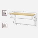 Thumbnail 6 de VASAGLE Perchero de Pared Industrial con Estante y Ganchos 🧥