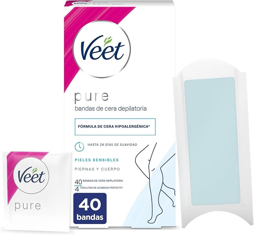 Veet Bandas de Cera ✨ Pack de 40 Unidades