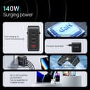 Thumbnail 1 de Vention FEIW0-EU Cargador GaN de Pared 4 puertos PD140W ⚡