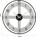 Thumbnail 5 de Versa Hazard Reloj de Pared Decorativo 🕰️ 40x40 cm Blanco/Negro