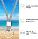 Thumbnail 2 de Vicloon Correa de Cuello Gris para Llavero y Tarjetas 🎫