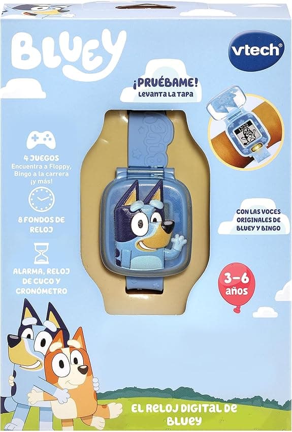 VTech Bluey Reloj Digital Educativo Multifunción para Niños ⏰