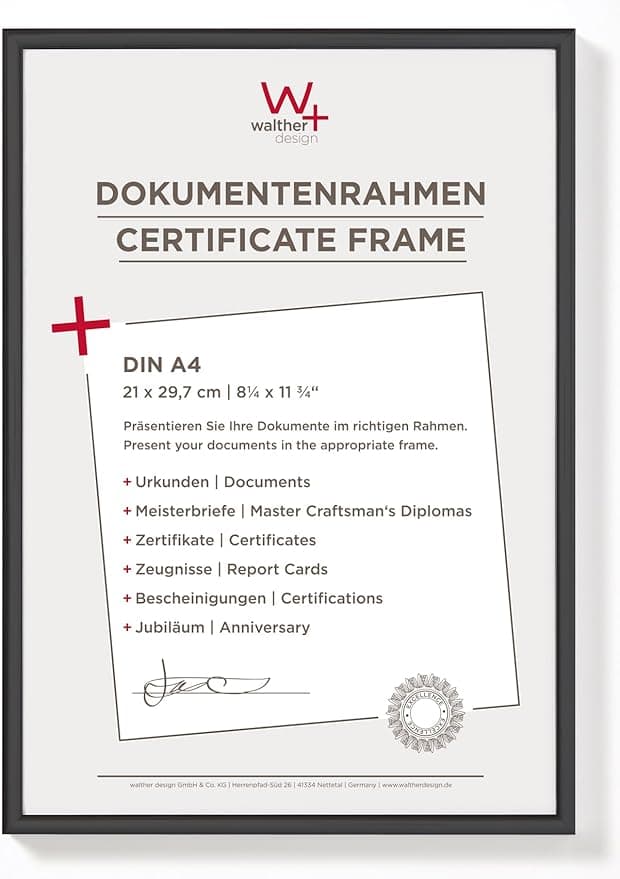 Walther Design Marco de Fotos Negro 21x29.7 cm Pack de 3 📸