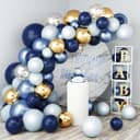 Thumbnail principal de WAREHOUSE Globos Azules y Dorados, 133 Piezas 🎈
