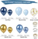 Thumbnail 1 de WAREHOUSE Globos Azules y Dorados, 133 Piezas 🎈