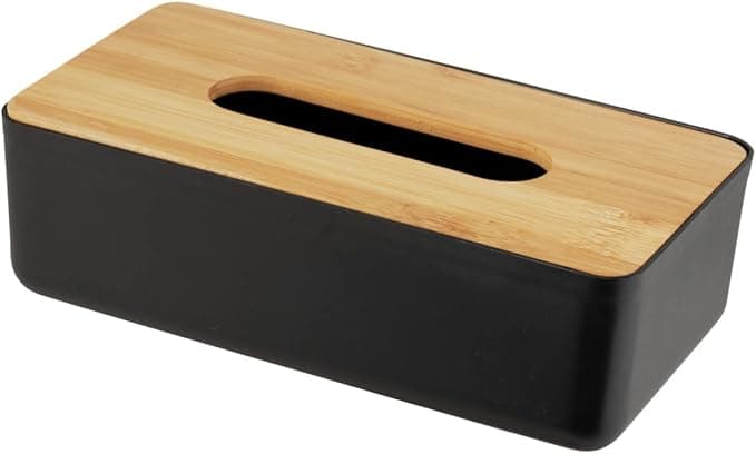 WENKO Rotello Caja para toallitas con tapa de bambú 🧴